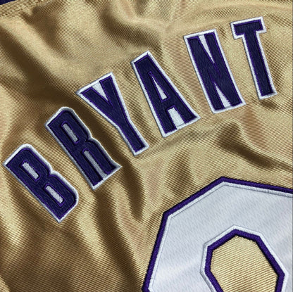Kobe Bryant 1996-2016 Hall of Fame Gold Fully Embroidered 8# Jersey
