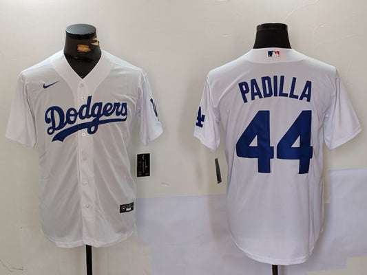 Men's Los Angeles Dodgers Vicente Padilla #44 White Replica Player Jersey