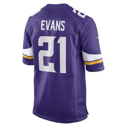 Akayleb Evans Minnesota Vikings Nike Game   Jersey - Purple