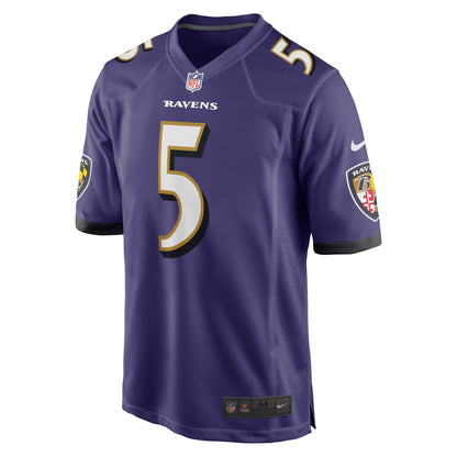 Jalyn Armour-Davis Baltimore Ravens Nike Game   Jersey - Purple