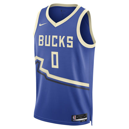 Unisex Milwaukee Bucks Damian Lillard Royal 2024/25 Swingman Jersey - City Edition