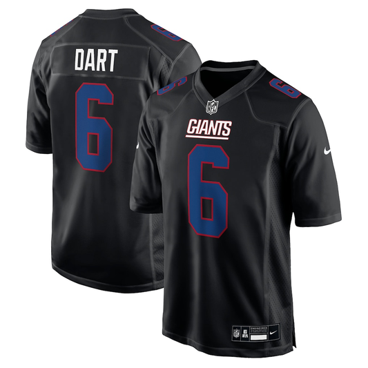Men's New York Giants Jaxson Dart Nike Black Fashion Game Jersey