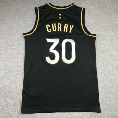 Golden State Warriors Stephen Curry #30 New Black & Gold City Edition Swingman - Embroidered Jersey