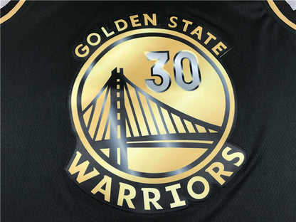 Golden State Warriors Stephen Curry #30 New Black & Gold City Edition Swingman - Embroidered Jersey