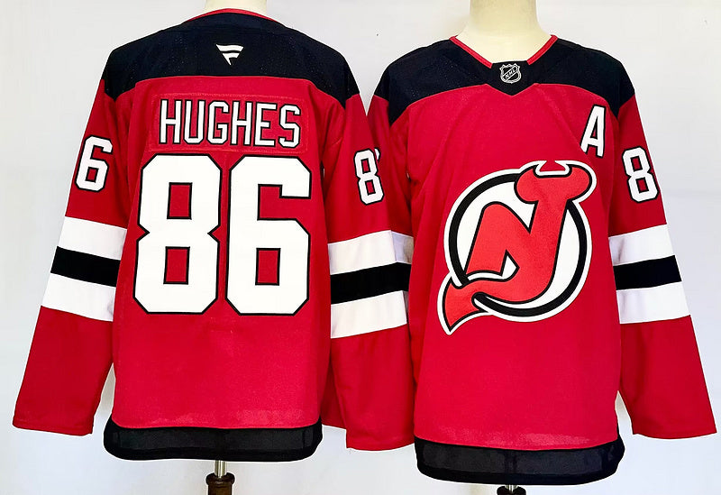 Men's New Jersey Devils Jack Hughes #86  Red Breakaway Player Jersey