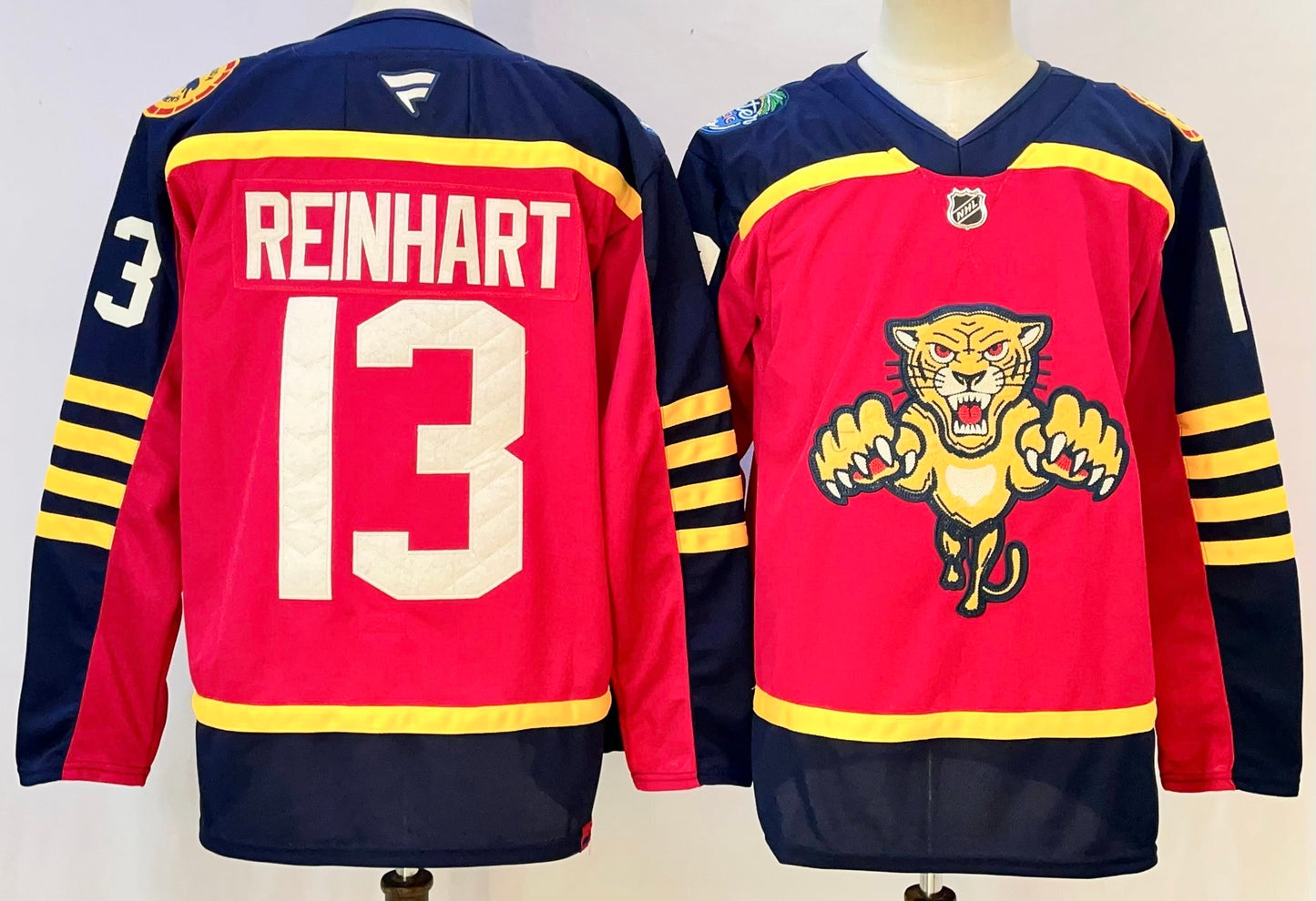 Men's Florida Panthers Sam Reinhart #13  Red Premium Player Jersey