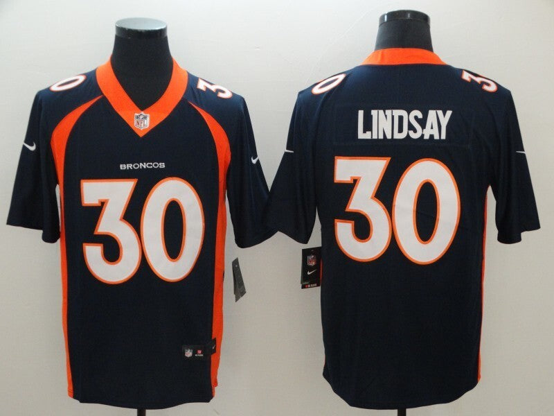 Men's Denver Broncos Phillip Lindsay Jersey-Blue