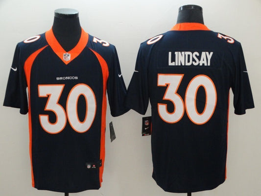 Men's Denver Broncos Phillip Lindsay Jersey-Blue