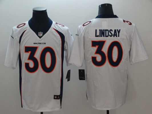Men's Denver Broncos Phillip Lindsay Jersey-White
