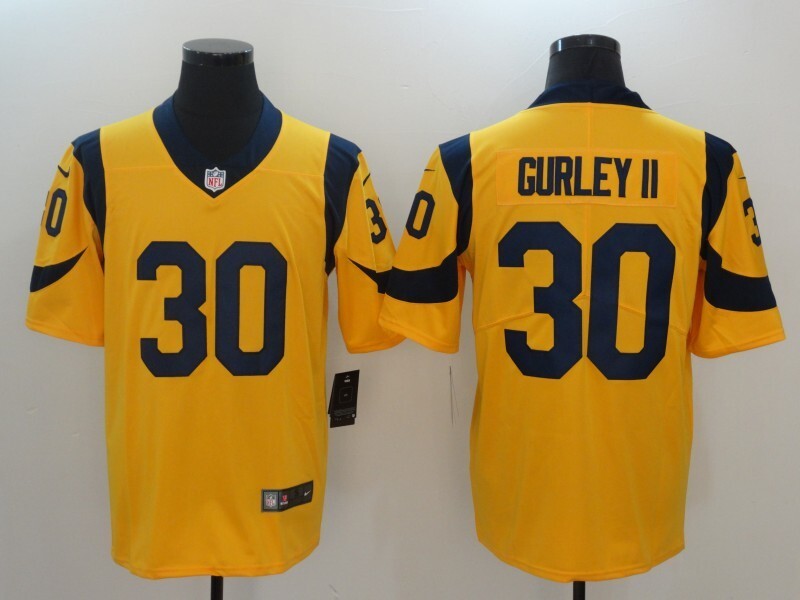 Men's San Louis Rams Todd Gurley II Jersey-Yellow