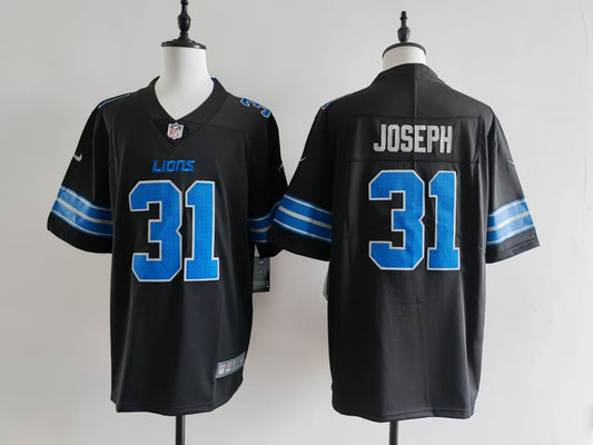Men's Detroit Lions Kerby Joseph Jersey -  Black