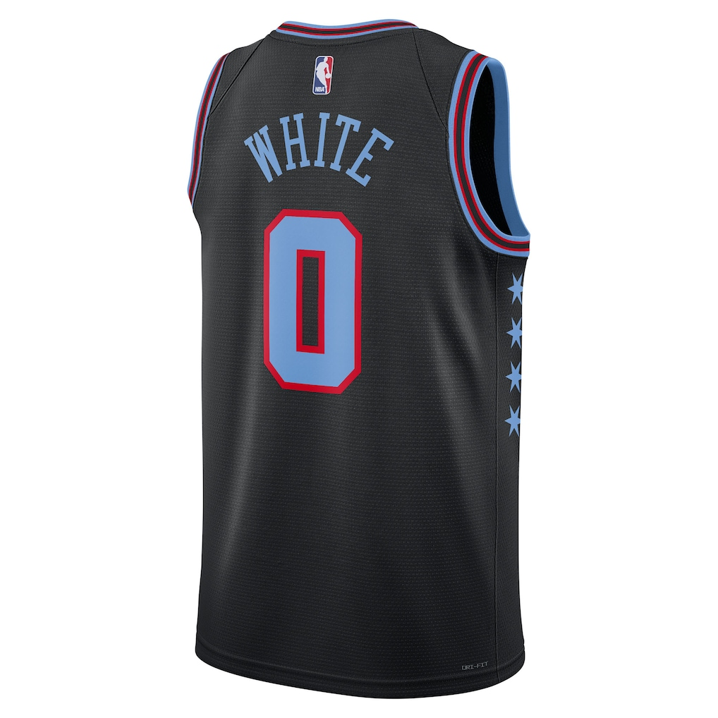 Chicago Bulls Coby White Nike Black 2025/26 Swingman Jersey - City Edition