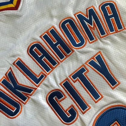 Shai Gilgeous-Alexander Oklahoma City Thunder White Embroidered  Jersey