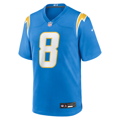 Men's Los Angeles Chargers Omarion Hampton Nike Powder Blue 2025 NFL Draft First Round Pick Game Jersey