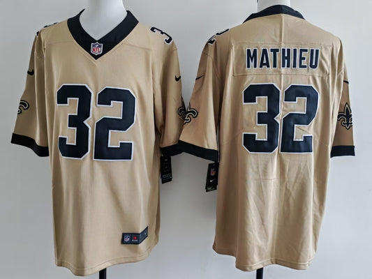 Men's New Orleans Saints Tyrann Mathieu Jersey-Gold