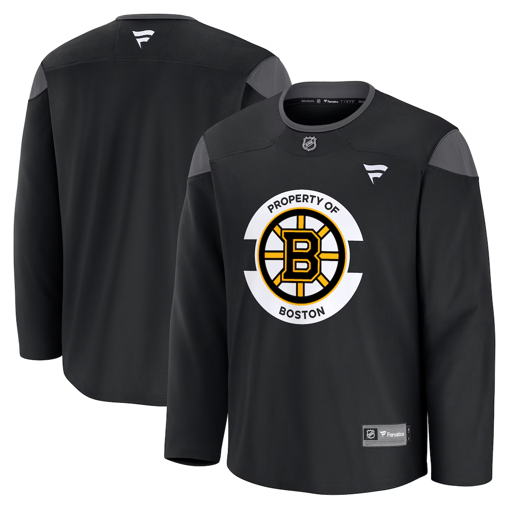 Men's Boston Bruins  Black Practice Blank Jersey
