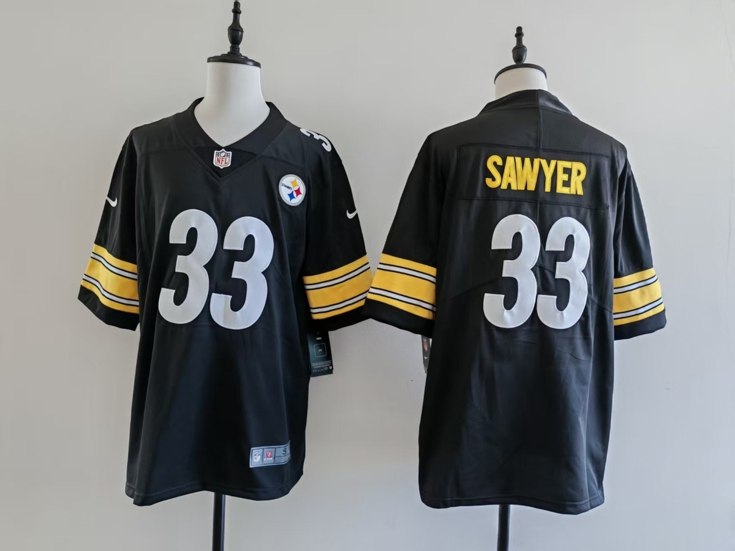 Men's Pittsburgh Steelers Jack Sawyer Nike Jersey -  Black