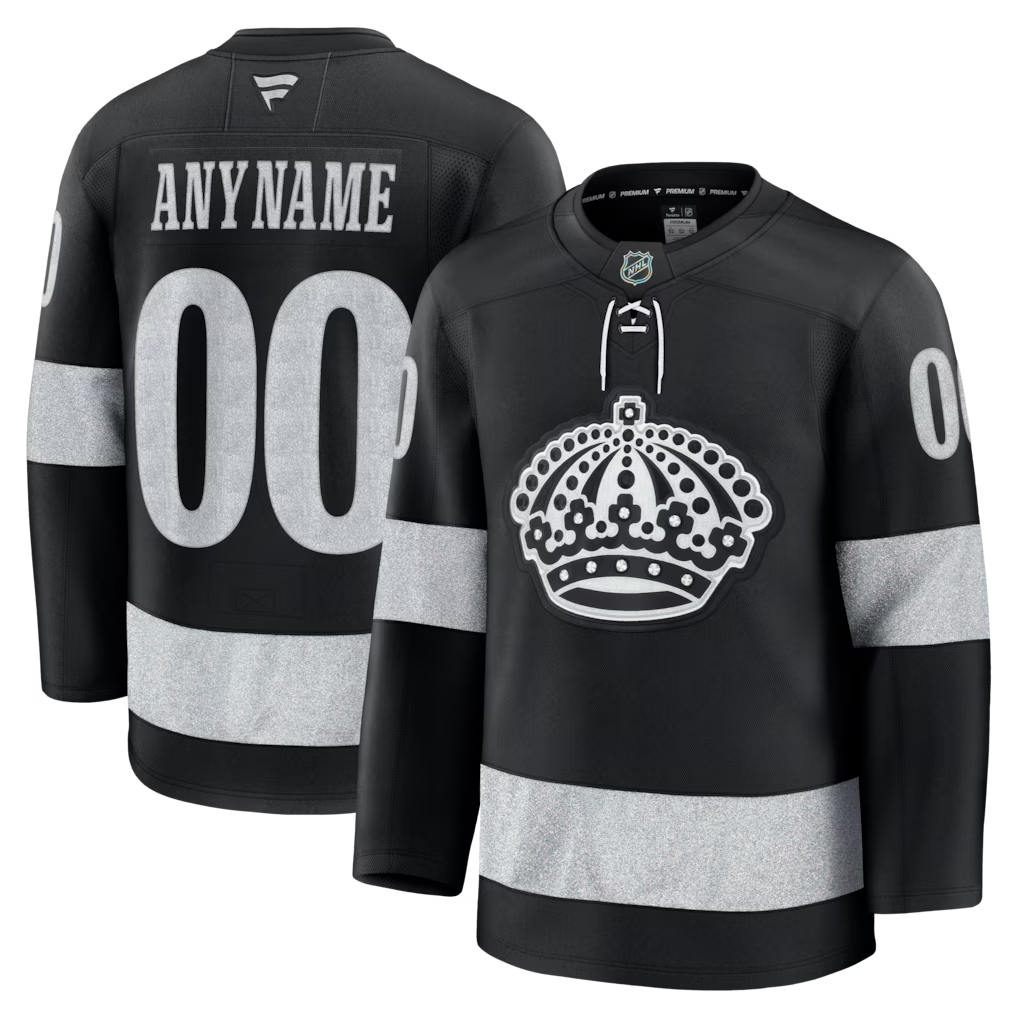 Men's Los Angeles Kings  Black Alternate Premium Custom Jersey