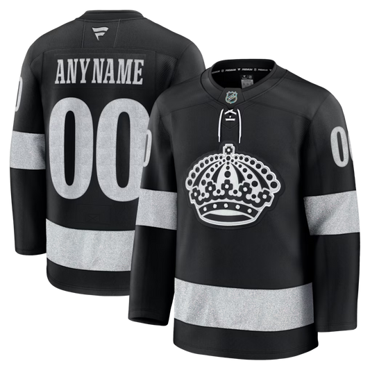 Men's Los Angeles Kings  Black Alternate Premium Custom Jersey