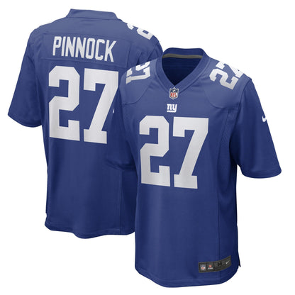 Jason Pinnock New York Giants Nike Game   Jersey - Royal