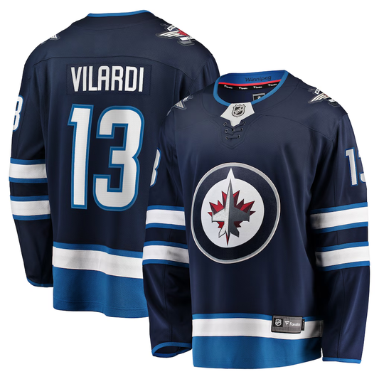 Men's Winnipeg Jets Gabriel Vilardi #13 Navy Home Breakaway Player Jersey