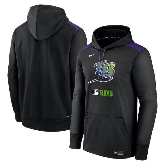Tampa Bay Rays Black Performance Pullover Hoodie