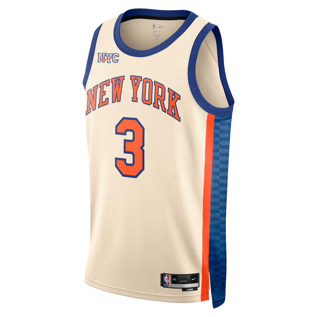 New York Knicks Josh Hart Nike Cream 2025/26 Swingman Jersey - City Edition