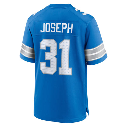 Kerby Joseph Detroit Lions Nike Team Game Jersey -  Blue