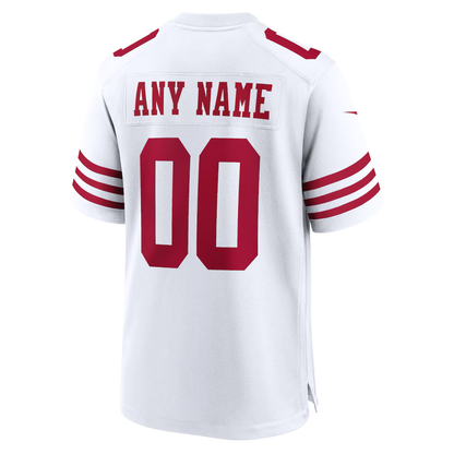 Custom San Francisco 49ers White Game Jersey