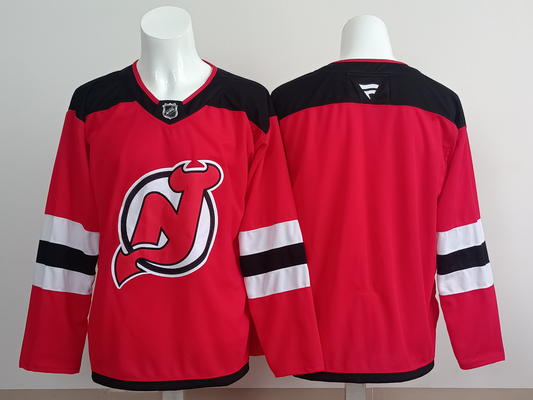 Men's New Jersey Devils  Red Home Premium Blank Jersey