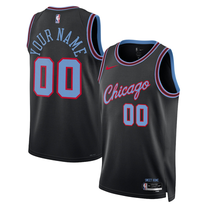 Chicago Bulls Black 2025/26 City Edition Swingman Custom Jersey