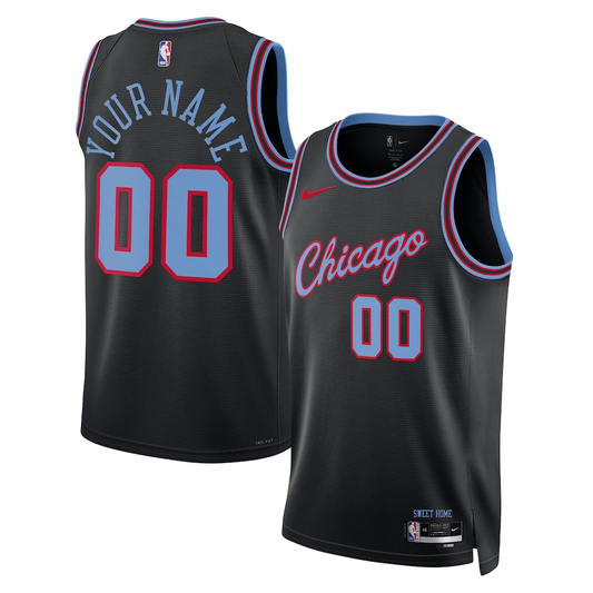 Chicago Bulls Black 2025/26 City Edition Swingman Custom Jersey