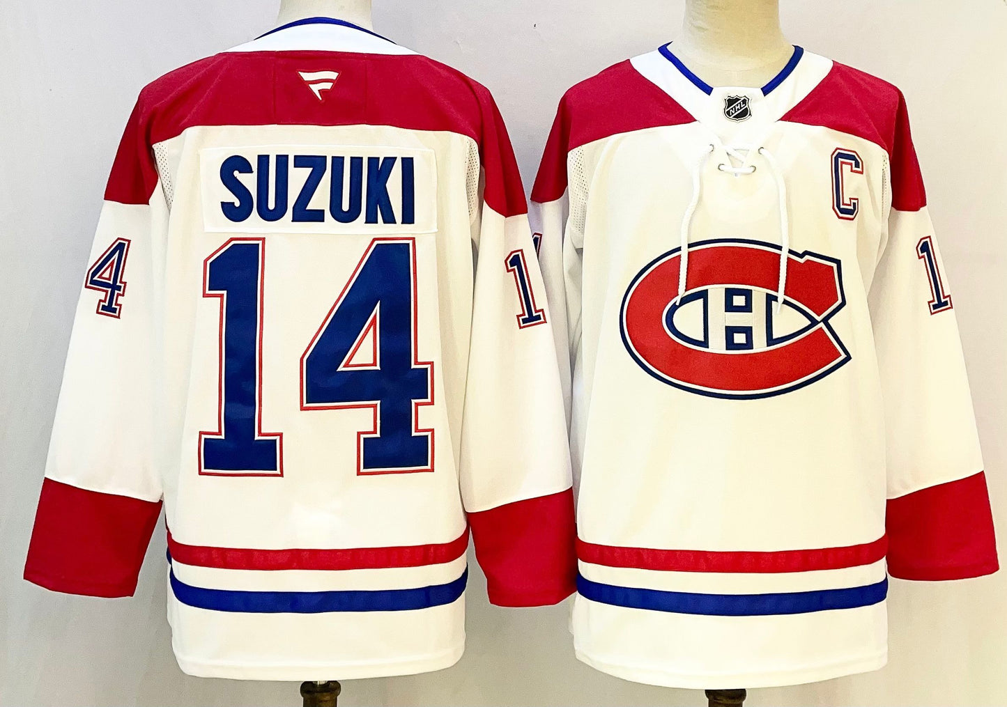 Men's Montreal Canadiens Nick Suzuki #14  White Breakaway Player Jersey