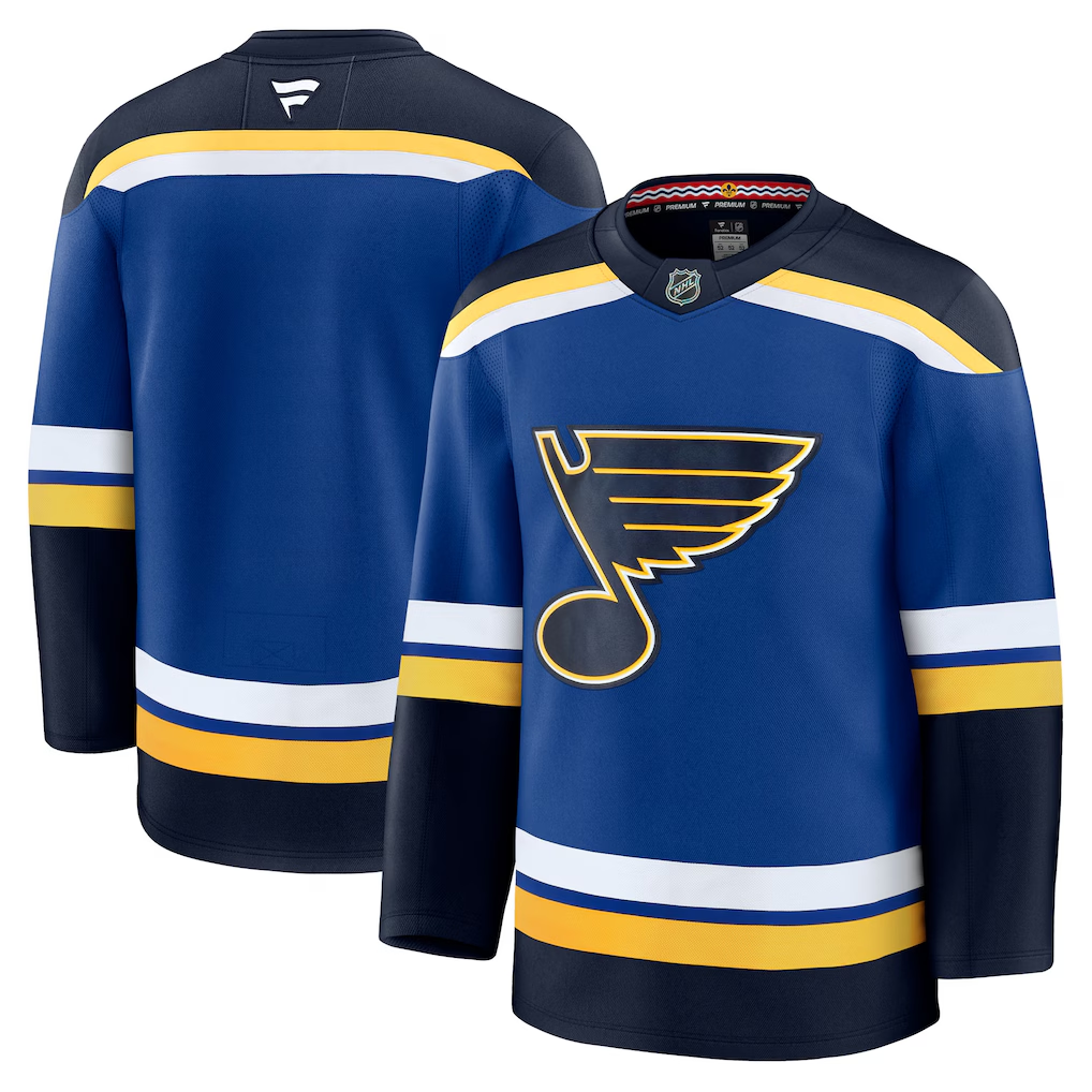 Men's St. Louis Blues Blue Home Premium Blank Jersey