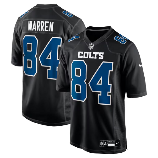 Men's Indianapolis Colts Tyler Warren Nike Black Fashion Game Jersey