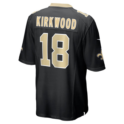 Keith Kirkwood New Orleans Saints Nike Team Game Jersey -  Black