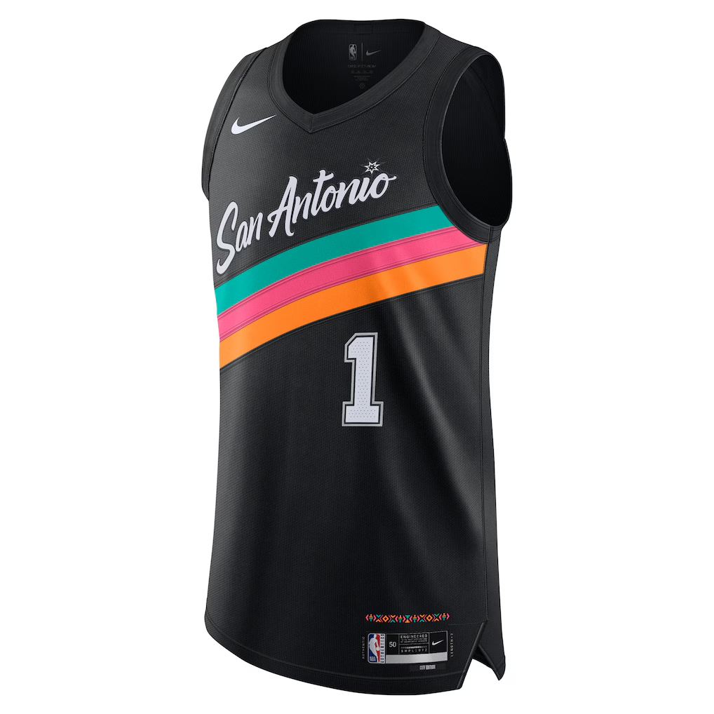 San Antonio Spurs Victor Wembanyama Black 2025/26 Player Jersey - City Edition
