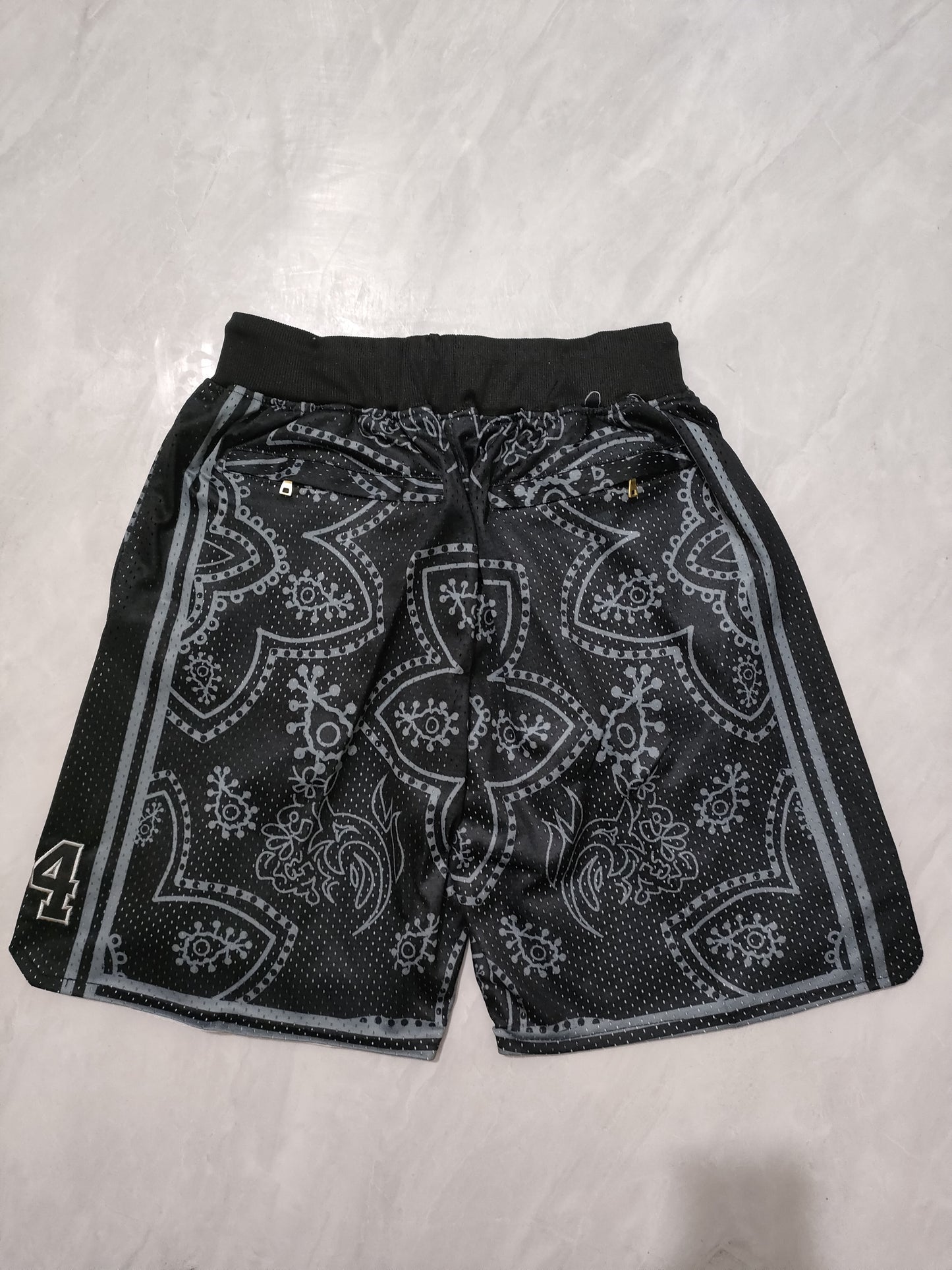 Los Angeles Lakers Black Floral Pocket Shorts