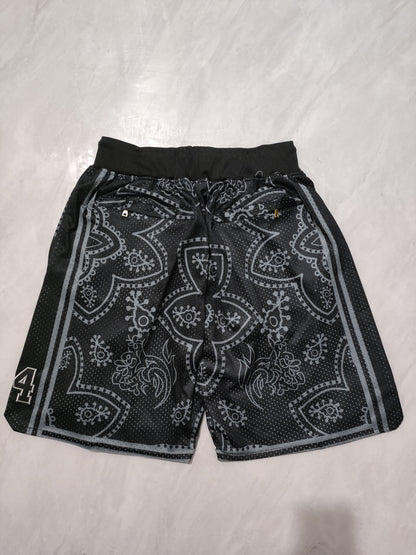 Los Angeles Lakers Black Floral Pocket Shorts