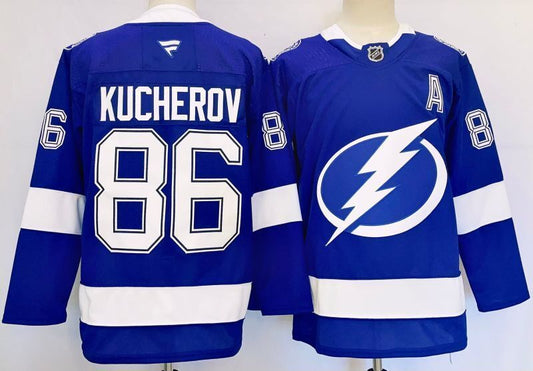 Men's Tampa Bay Lightning Nikita Kucherov #86 Blue Player Jersey