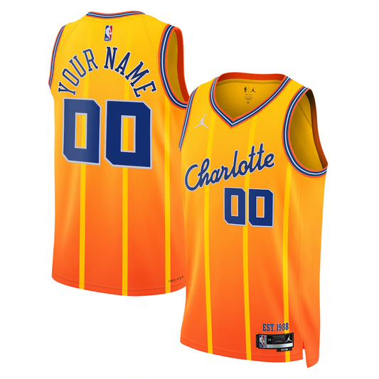 Charlotte Hornets Jordan Brand Orange 2025/26 City Edition Swingman Custom Jersey