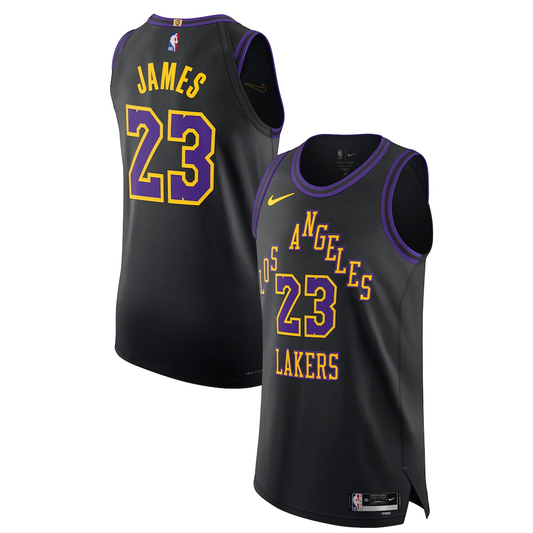 Los Angeles Lakers LeBron James Black 2025/26 Player Jersey - City Edition