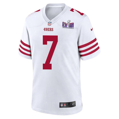 Charvarius Ward 7 San Francisco 49ers Super Bowl LVIII Patch Game Men Jersey - White