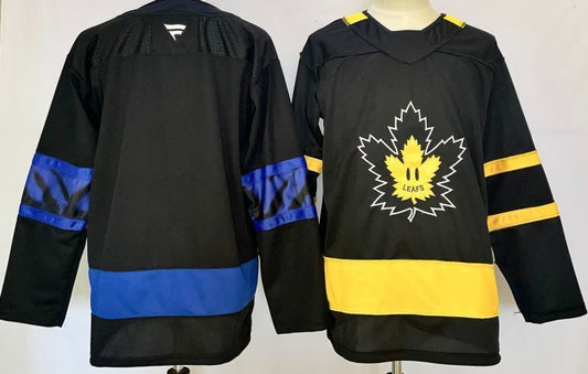 Men's Toronto Maple Leafs Black Yellow Blank jersey