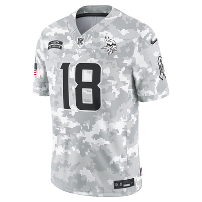 Justin Jefferson Minnesota Vikings Nike 2024 Salute to Service Limited Jersey - Arctic Camo