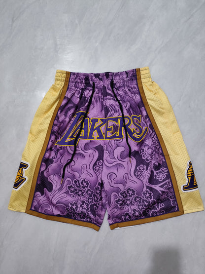 Los Angeles Lakers Purple Tiger Year Limited Edition Pocket Shorts