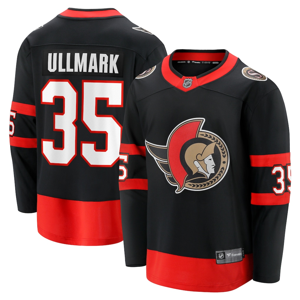 Men's Ottawa Senators Linus Ullmark #35 Black Home Breakaway Player Jersey