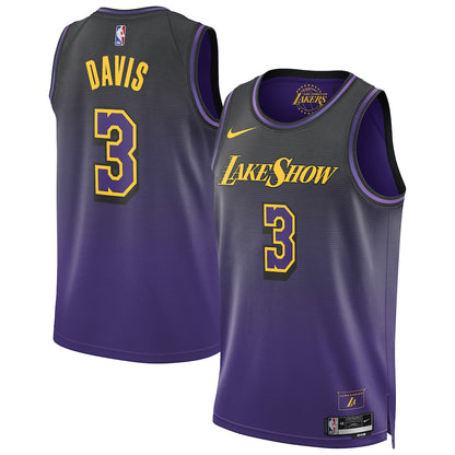 Unisex Los Angeles Lakers Anthony Davis Purple 2024/25 Swingman  Jersey - City Edition