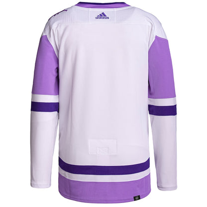 Custom Montreal Canadiens Hockey Fights Cancer Primegreen Blank Practice Jersey - White/Purple