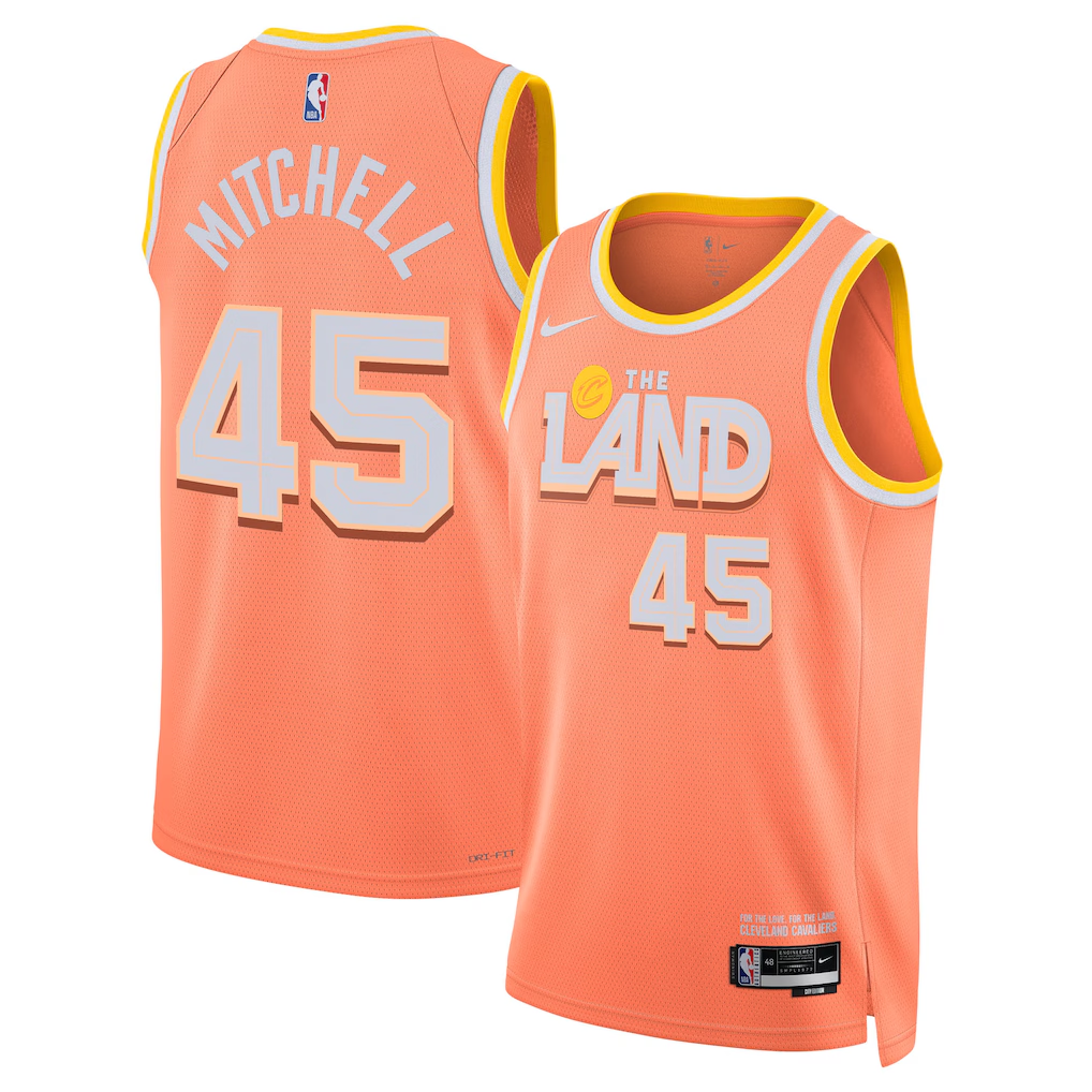 Cleveland Cavaliers Donovan Mitchell Nike Orange 2025/26 Swingman Jersey - City Edition